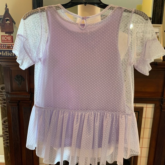 Lavender Sheer Blouse - Picture 1 of 3